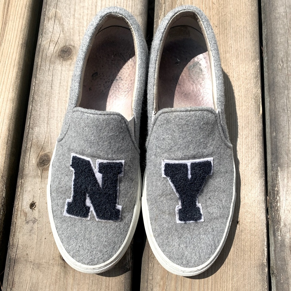 JOSHUA SANDERS wool & leather slip-on sneakers